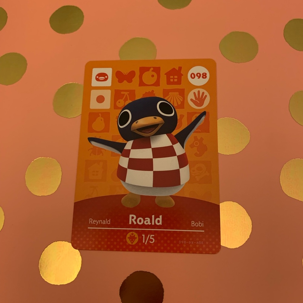 Animal Crossing #098 Roald Amiibo Card